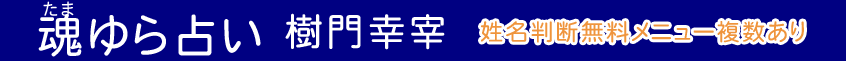 人生・仕事・恋愛・命名 の 問題 を 改善 する 名前に託された『魂の遺伝』で解く樹門流 姓名判断｜ 魂ゆら占い